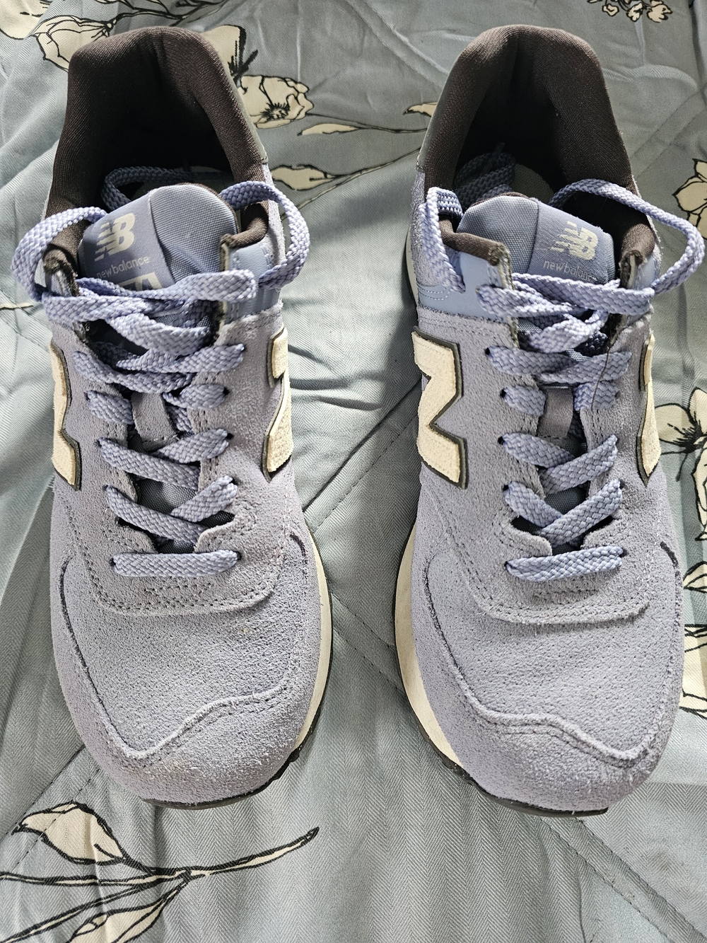 New Balance Light Lavender Suede Sneakers